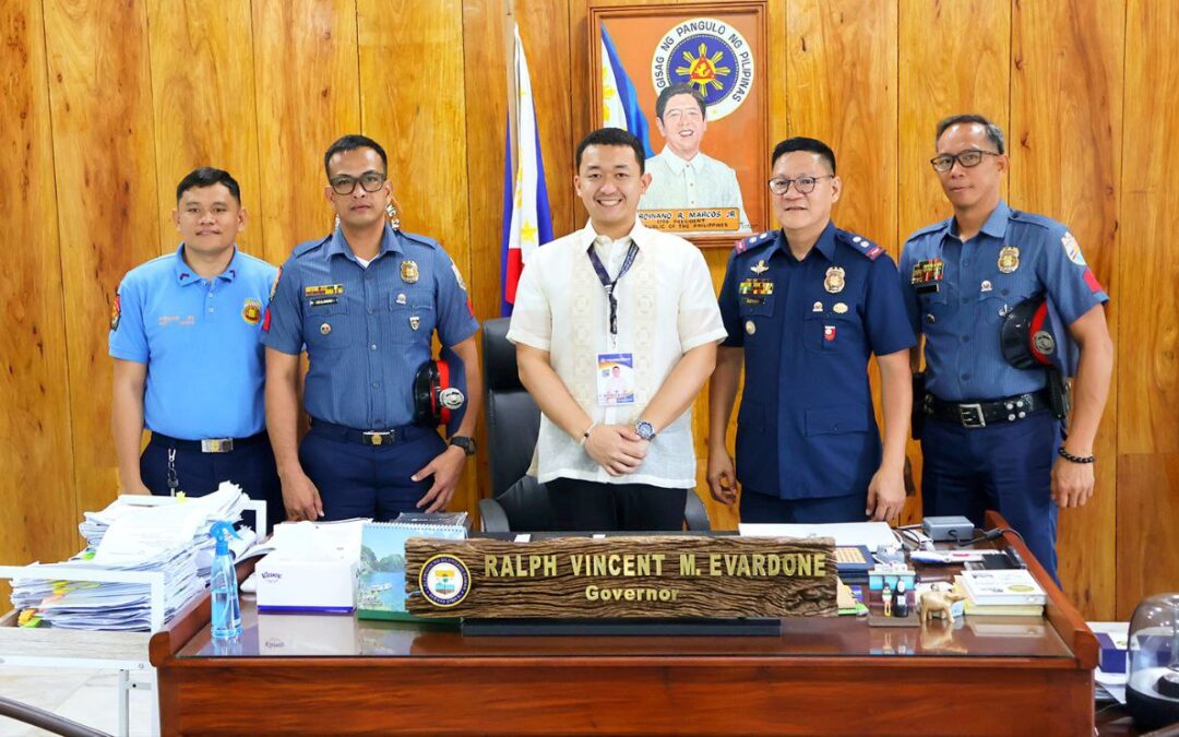 Plt. Col. Reyes pays courtesy call to Gov. Evardone
