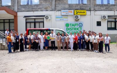 Gov. Evardone turns over new patient transport vehicle to Taft District Hospital, commits Php 9M repair budget
